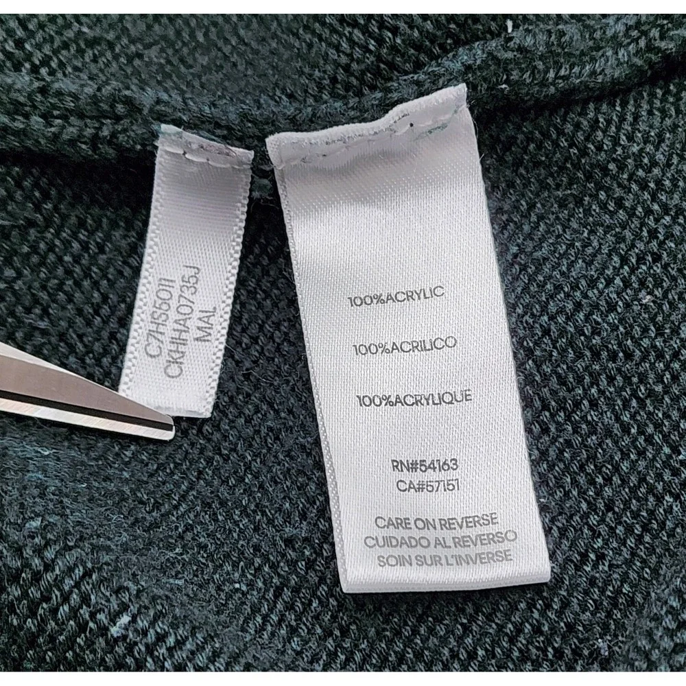 Womens‎ Calvin Klein Cowl Neck Knit Sweater Green Long Sleevei